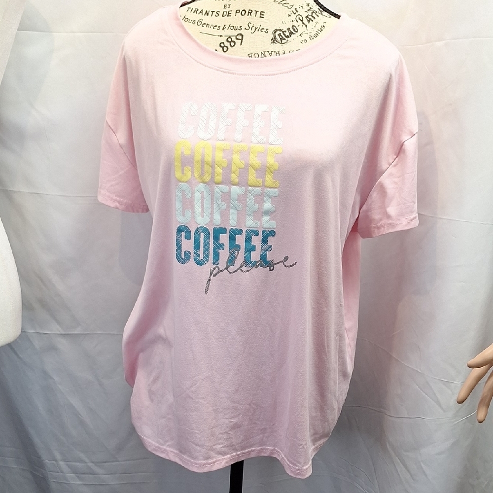 Pink Relaxed Fit Short Sleeve Tee with Gradient Design